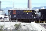 Magma Copper Co mine train cab car/hopper SMA #184